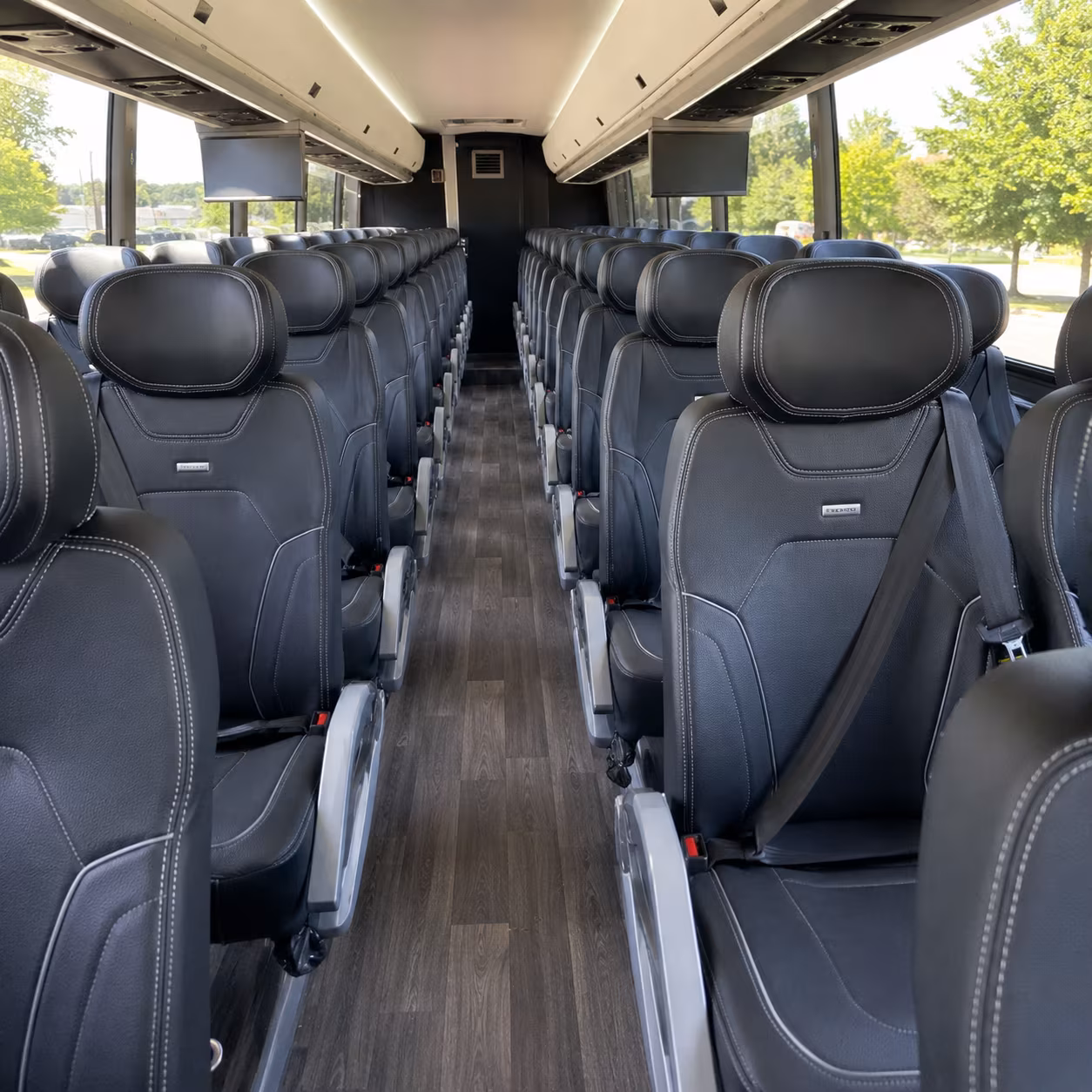 indio charter bus rental interior