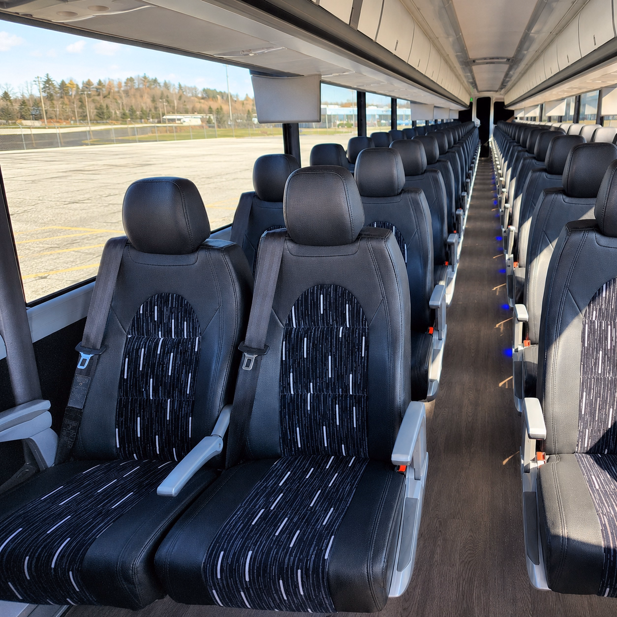 instead of multiple rental cars one charter bus handles your entire team on i 8 and us 95