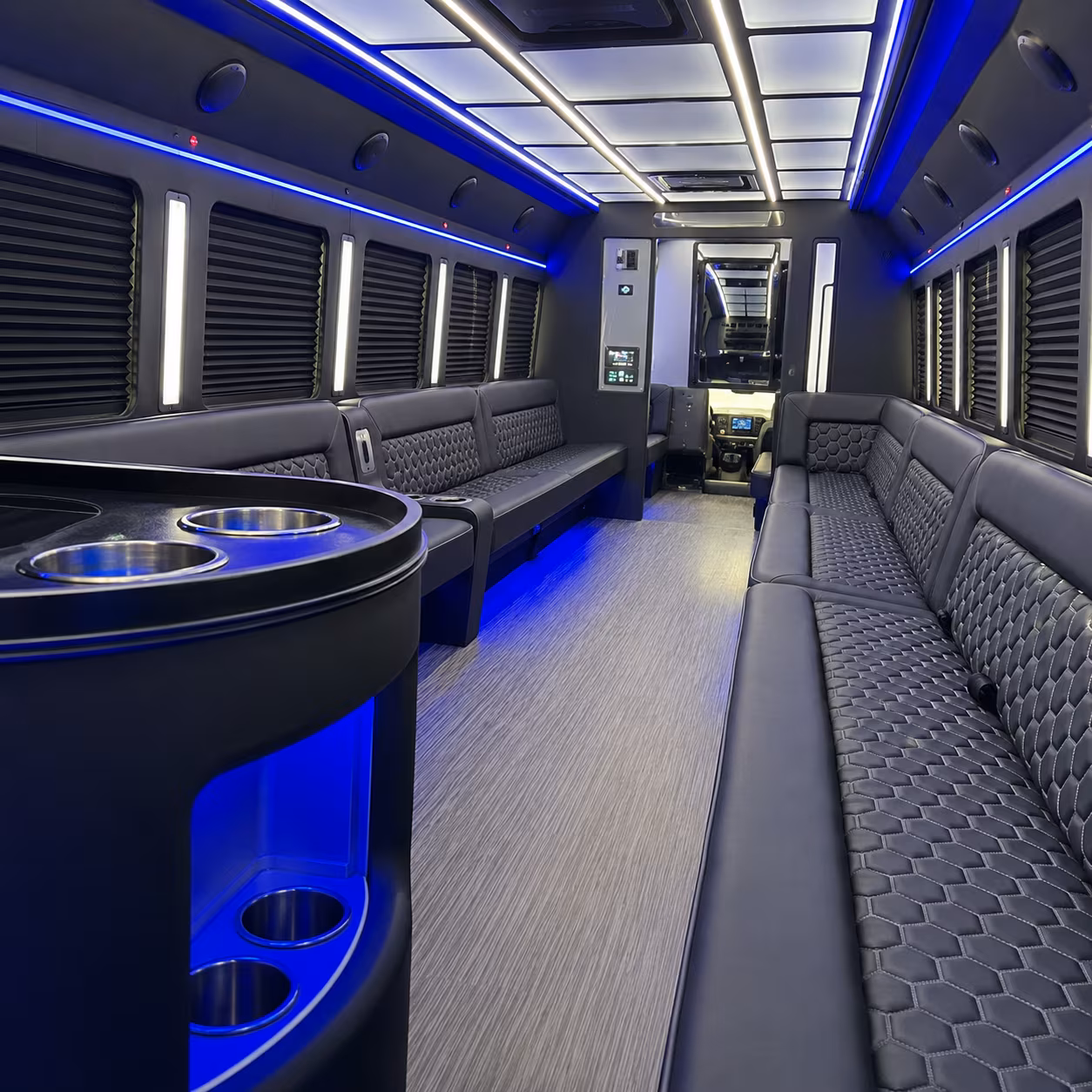 yuma party bus rental interior